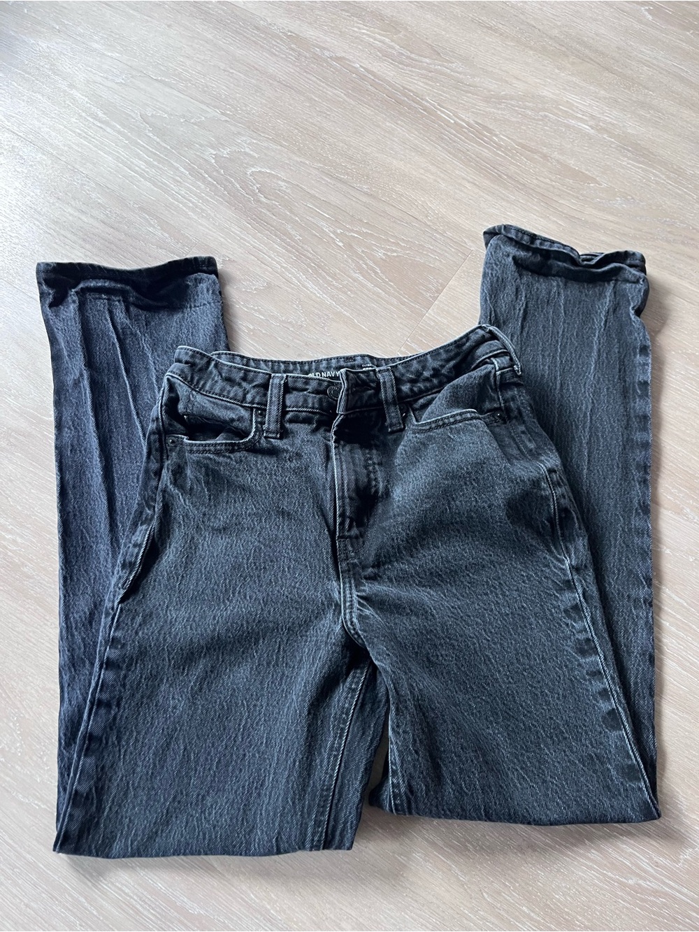 Old Navy High Waisted Straight Leg Black Jeans